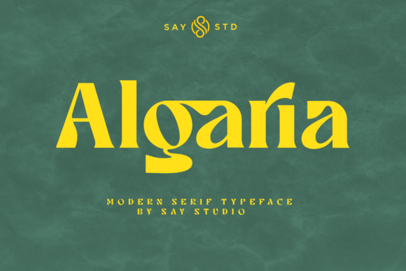 Algaria Typeface: Bold Serif for Marketing Creatives