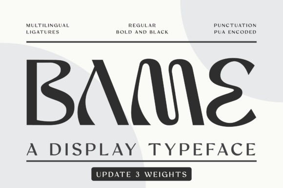Bame: A Display Serif Font with Lively Charm