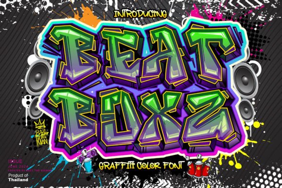 Beat Boxz Color Font: Raw Graffiti Energy for Brands