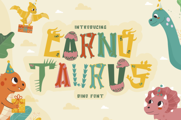 Carnotaurus Typeface: Bringing Dino Charm to Display Fonts
