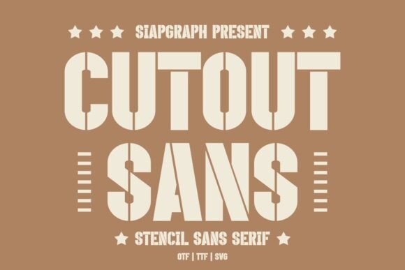 Cutout Sans: A Bold Stencil Typeface for Editorial Projects