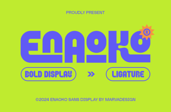 Enaoko: A Bold, Semi-Condensed Sans Serif Font for Handmade Creators