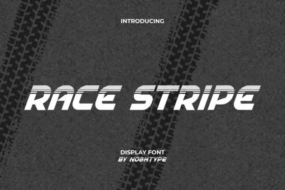 Race Stripe Display Font: Bold Racing Energy for Handmade Projects