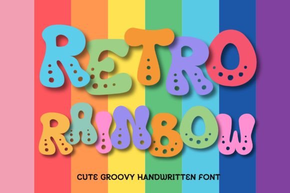 Retro Rainbow Font: A Playful Typeface for Makers & Shops