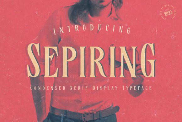 Sepiring: A Condensed Serif Display Typeface for Editorial Impact